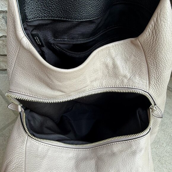 COACH PHOEBE LEATHER & EXOTIC PYTHON EMBOSSED TRIM HOBO SHOULDER BAG BLACK GRAY - Picture 16 of 16